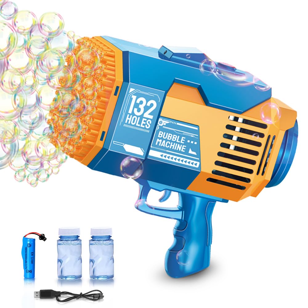 Amazon.com: Fulercni Upgraded 132 Holes Bubble Machine Gun,Bazooka